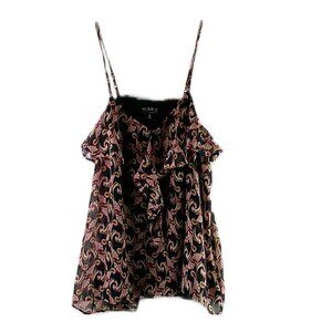 The Webster Miami - Lined V-Neck Navy Print Cami - Small